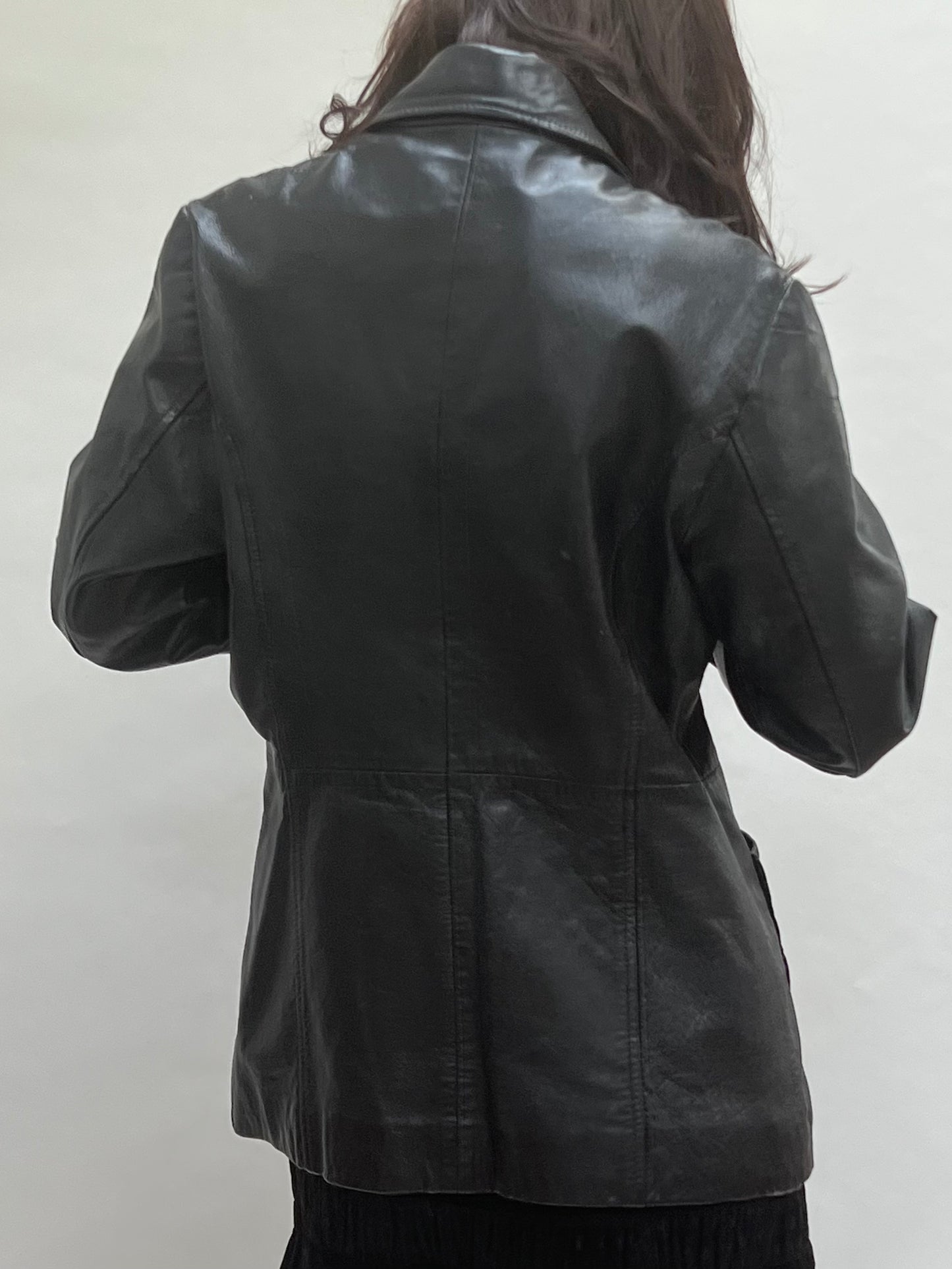 Vintage black leather jacket