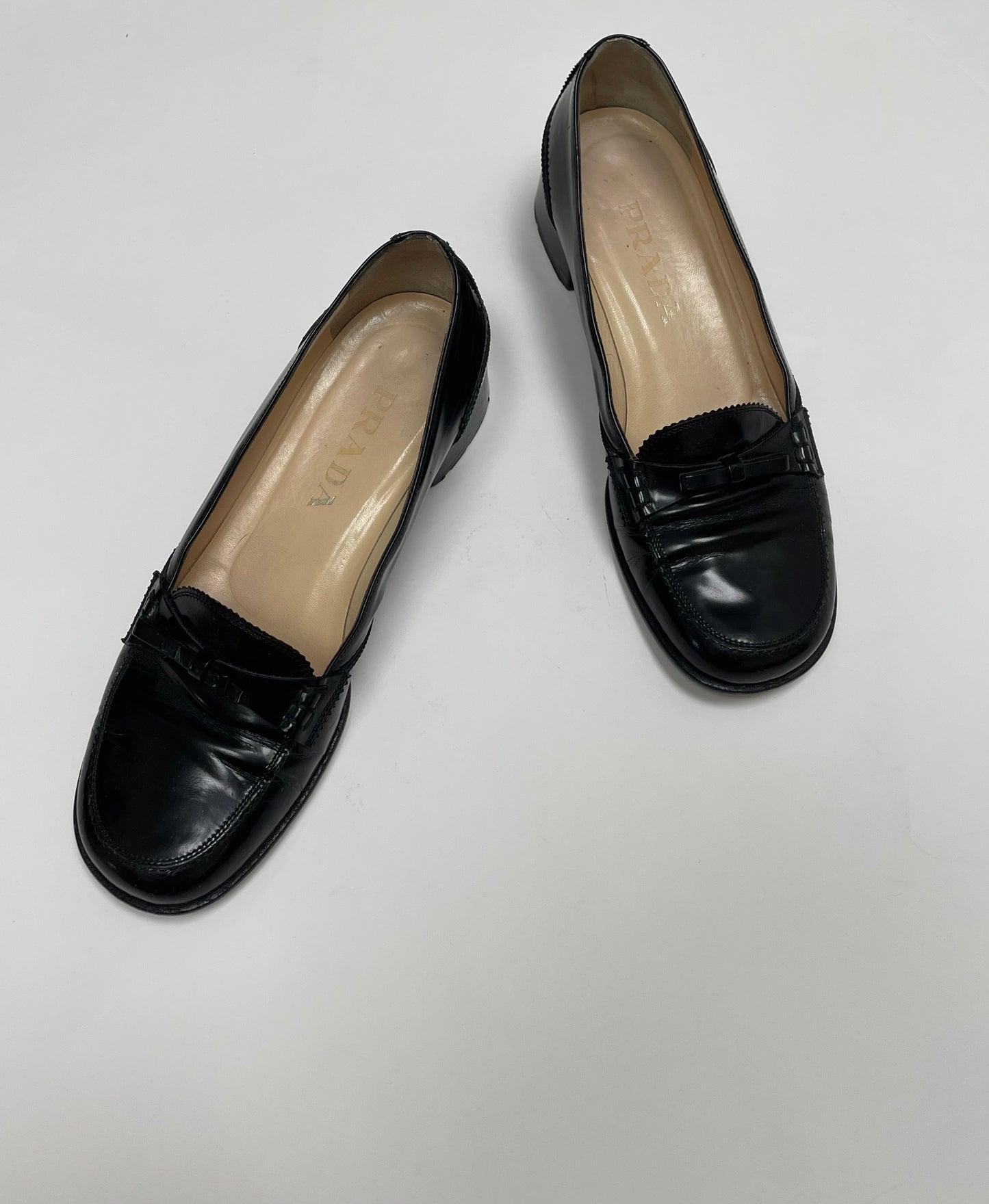 bow prada loafers