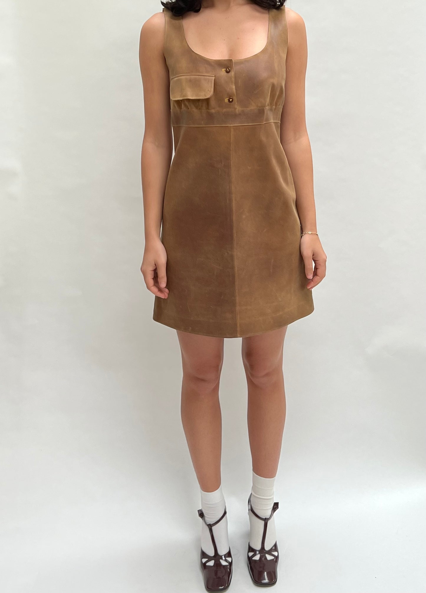 Miu Miu Fall 2001 leather dress