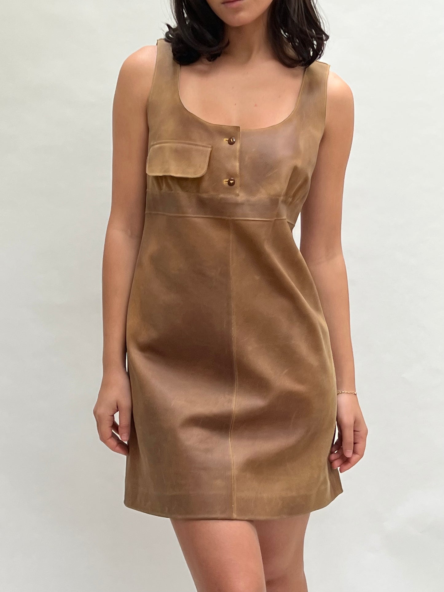 Miu Miu Fall 2001 leather dress