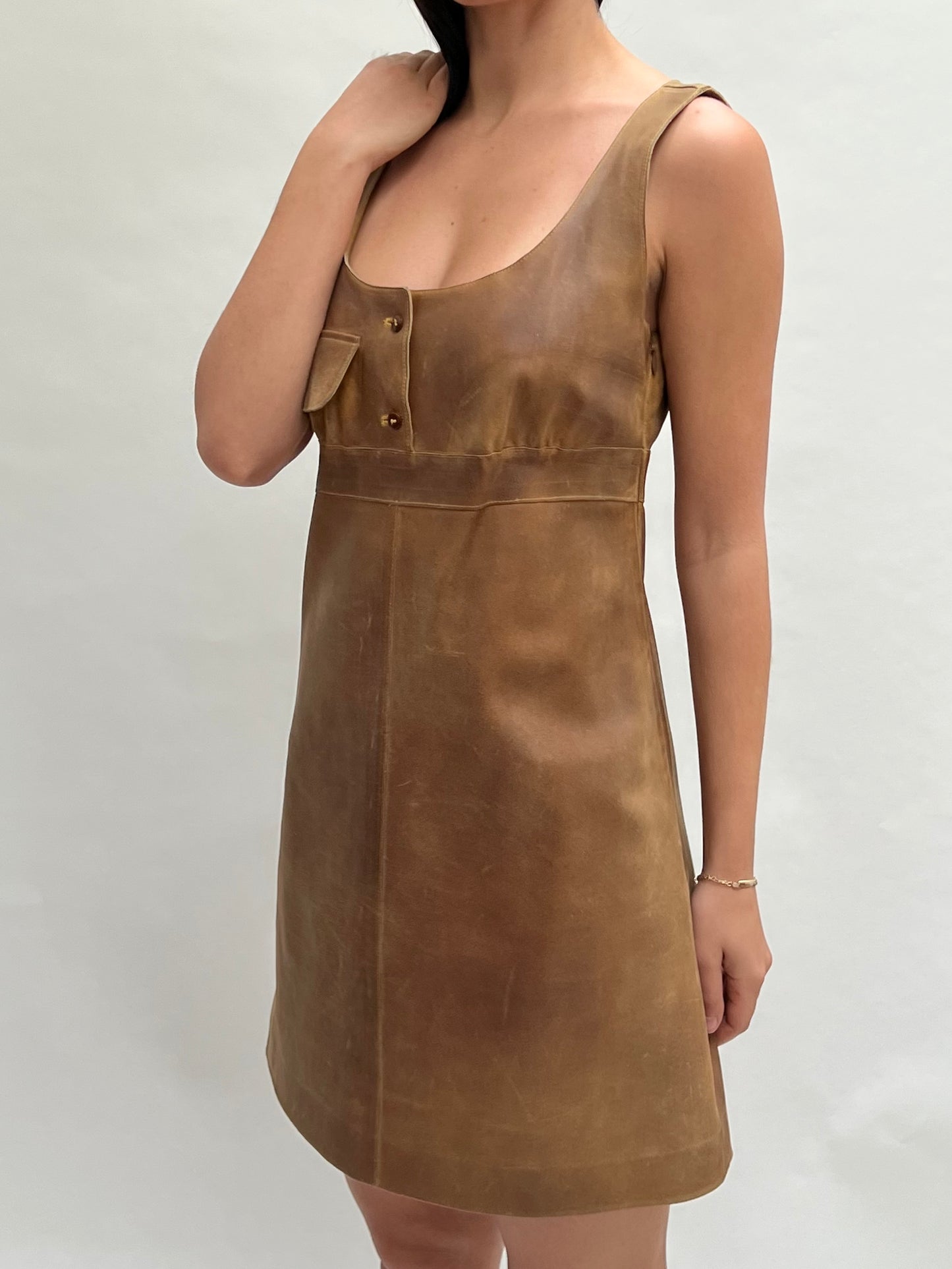 Miu Miu Fall 2001 leather dress