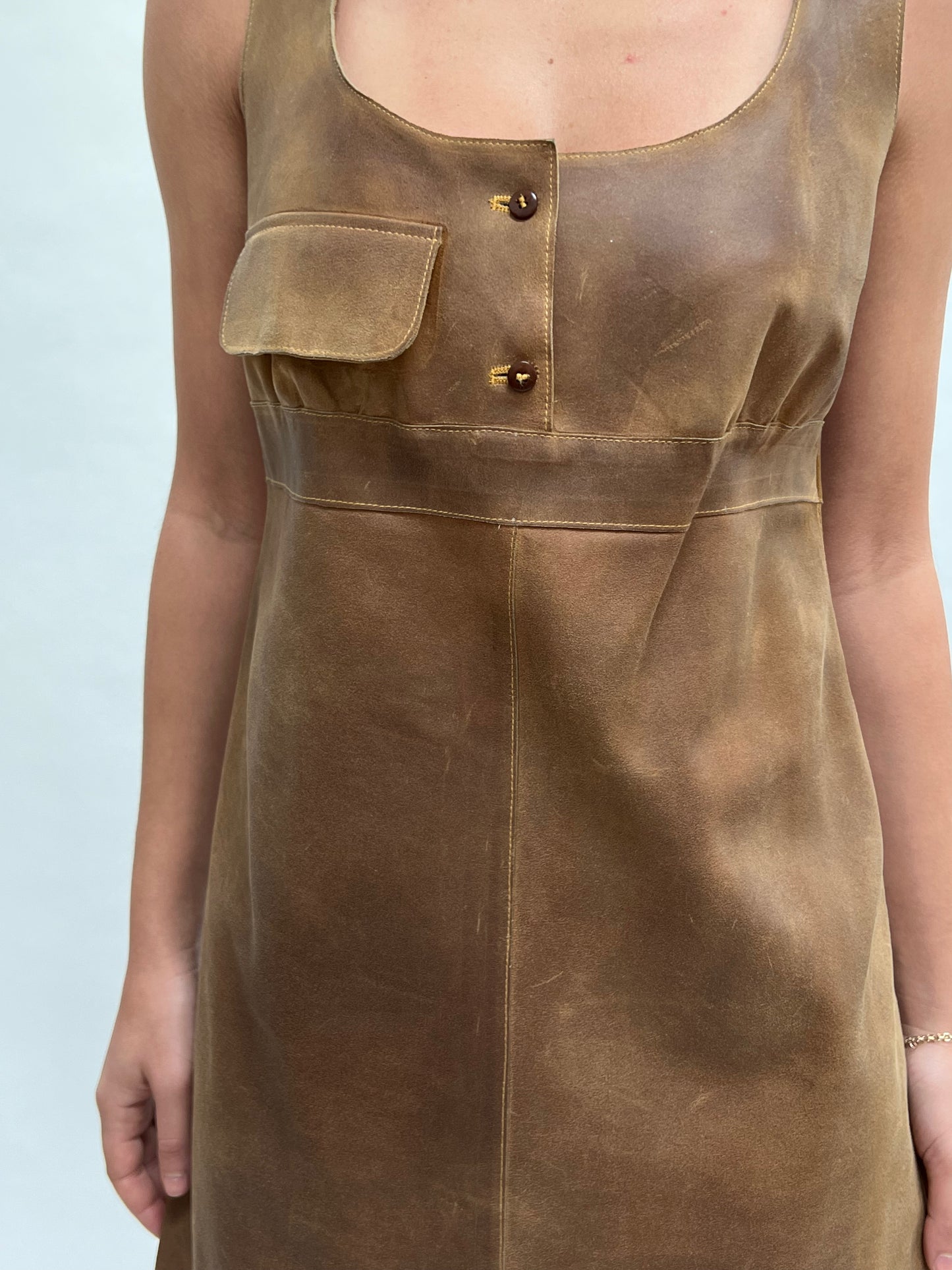 Miu Miu Fall 2001 leather dress