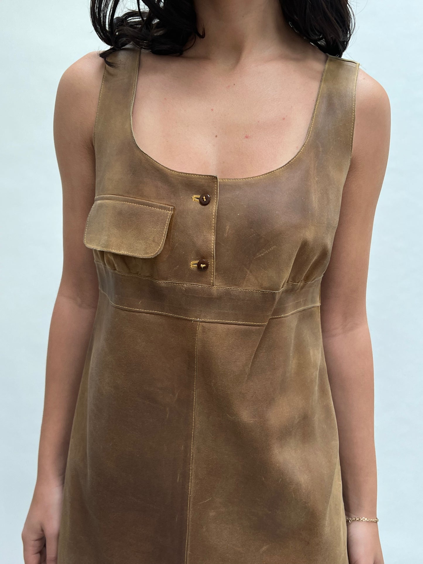 Miu Miu Fall 2001 leather dress