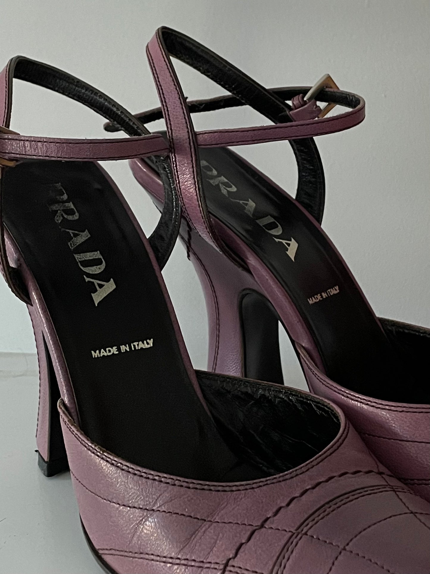 Prada slingback purple heel