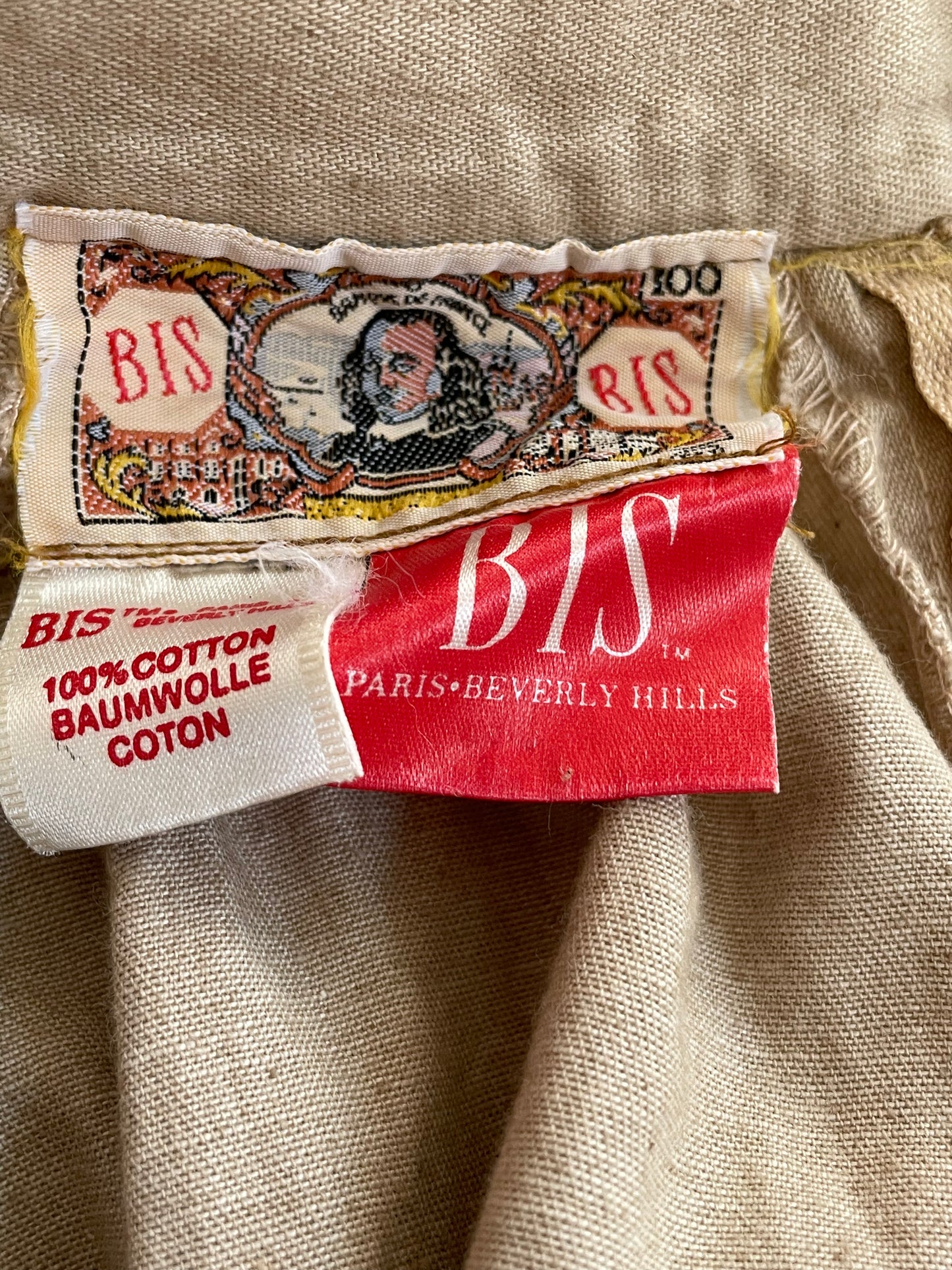 bis tan cotton skirt