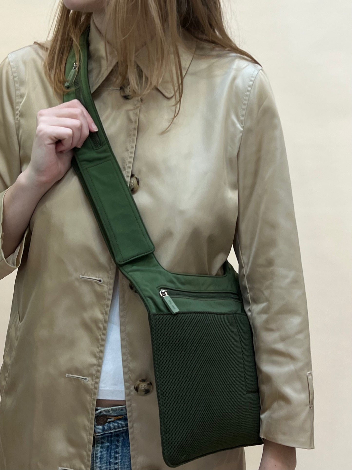 Miu Miu 1999 mesh neoprene sling bag