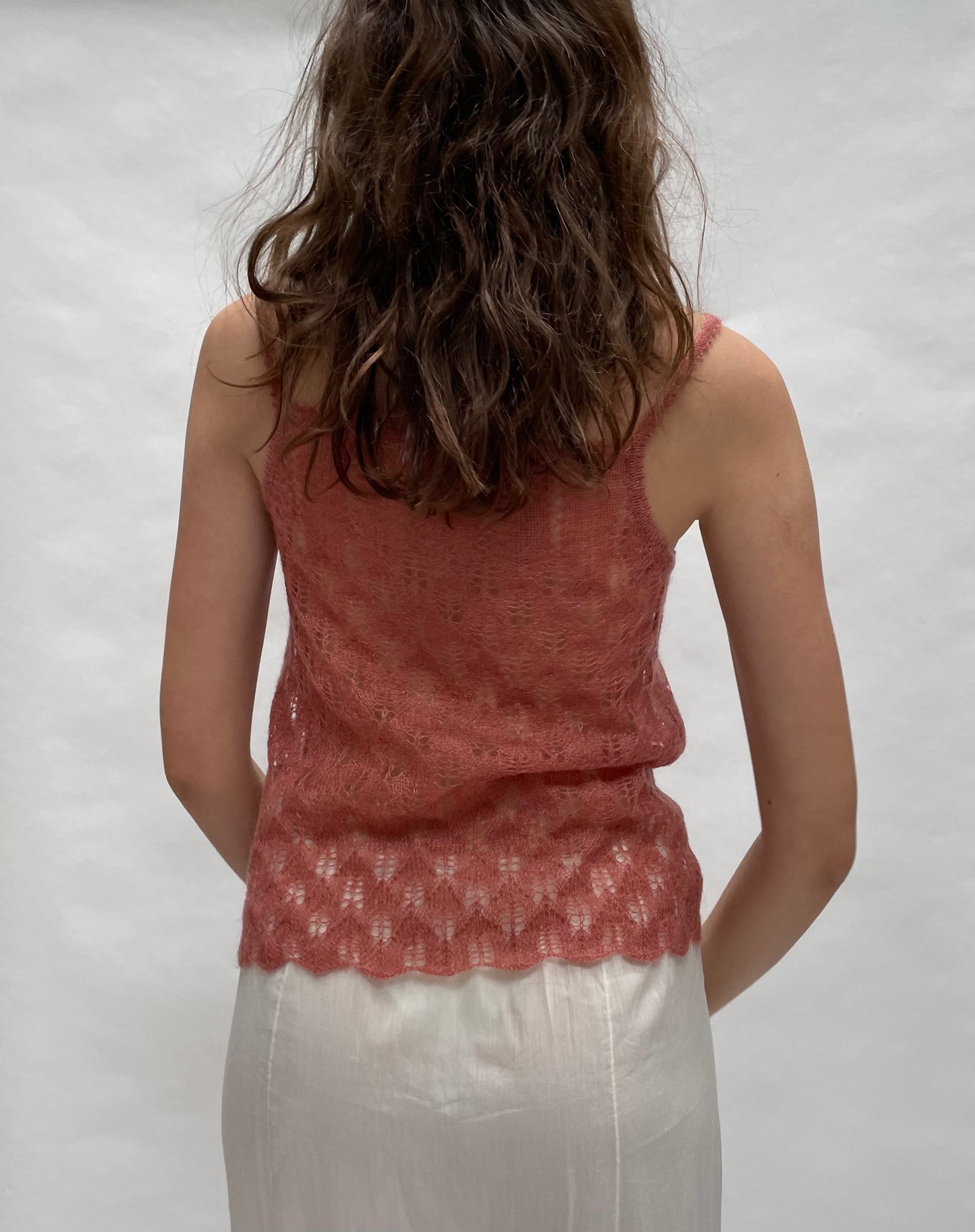 Vintage crochet bow tank