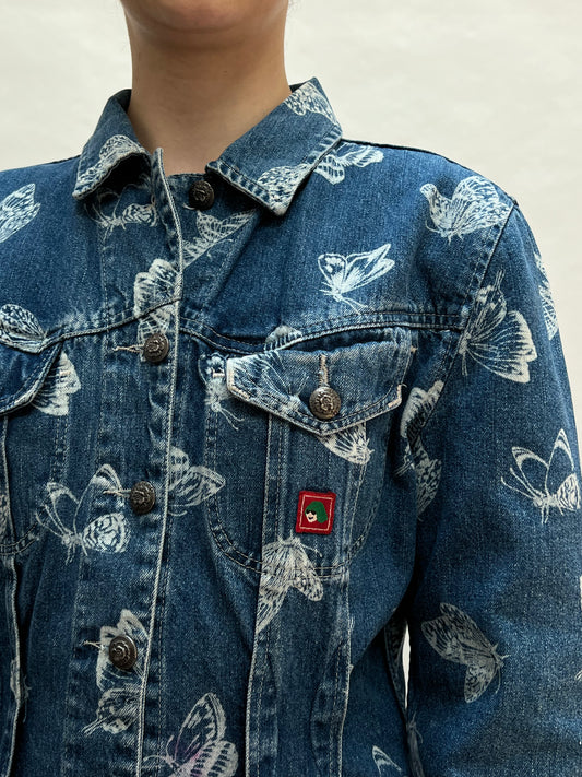 90s kenzo butterfly denim