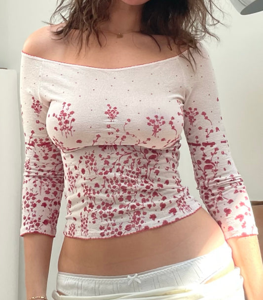 Anna Molinari sheer bow top