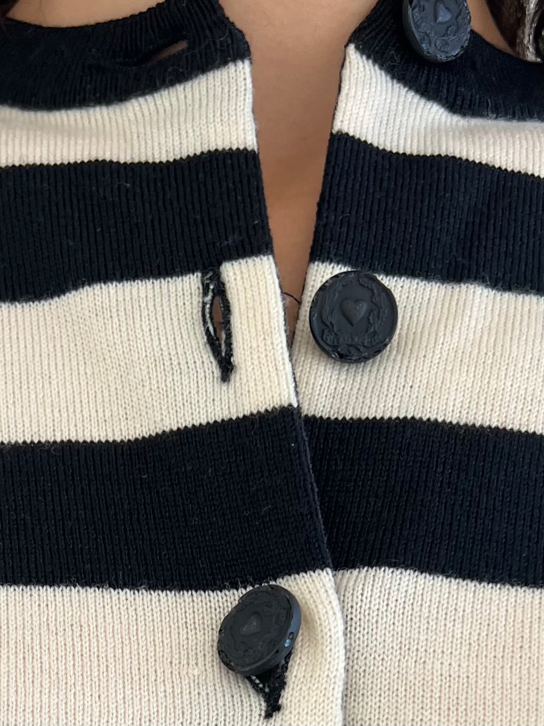 Moschino striped wool cardigan