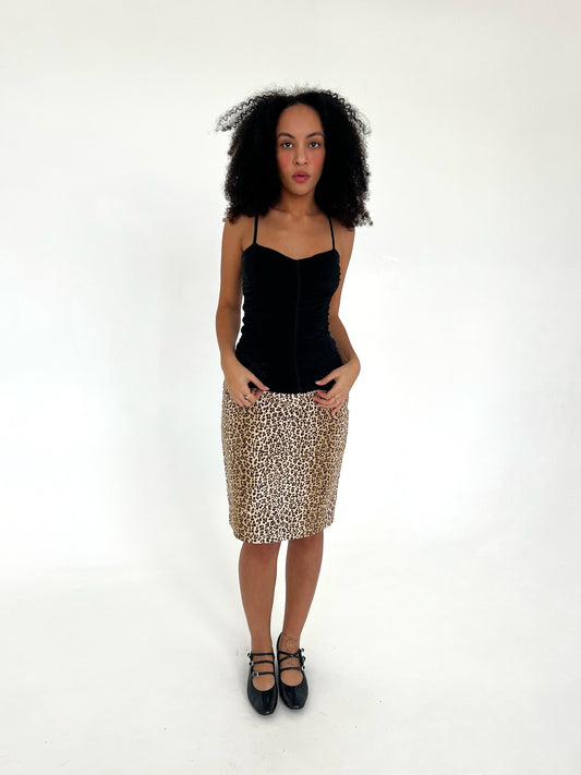 Moschino leopard skirt