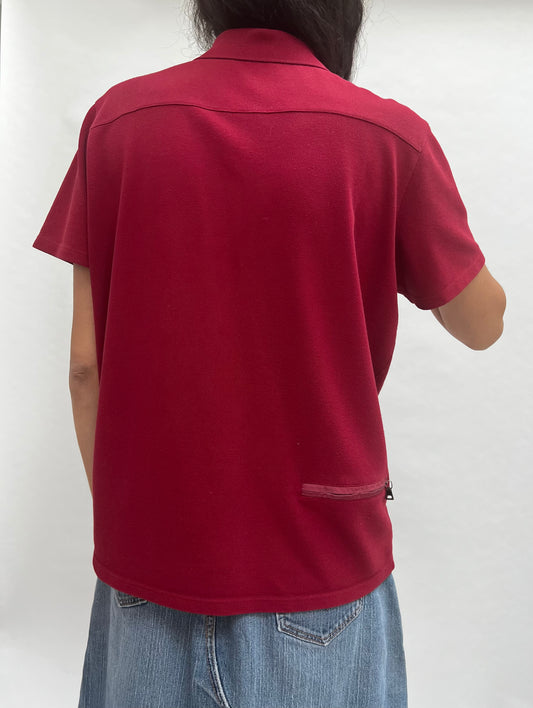Prada collar zip top