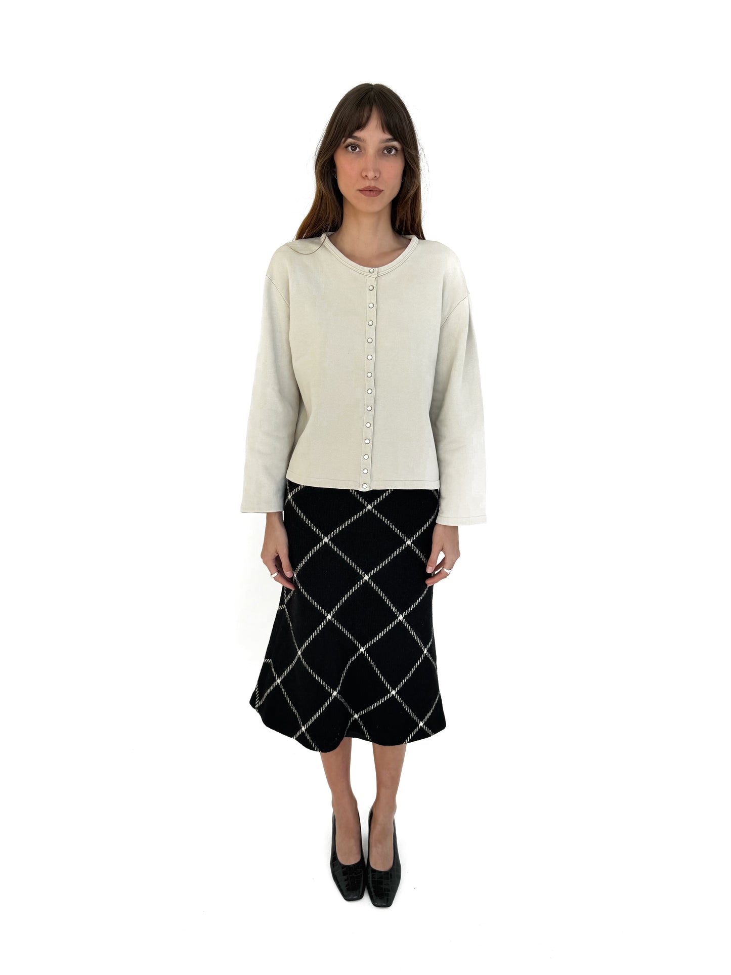 Agnes B snap cardigan