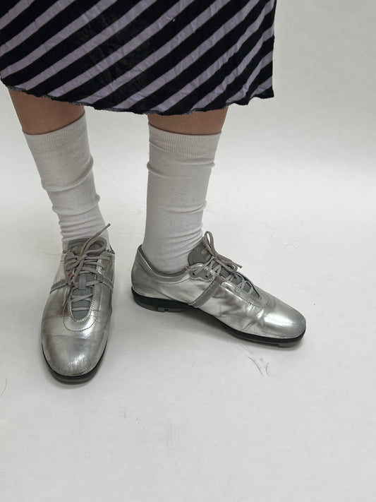 Prada silver trainer