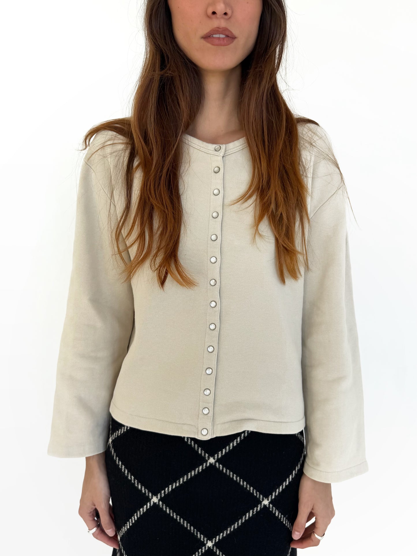Agnes B snap cardigan