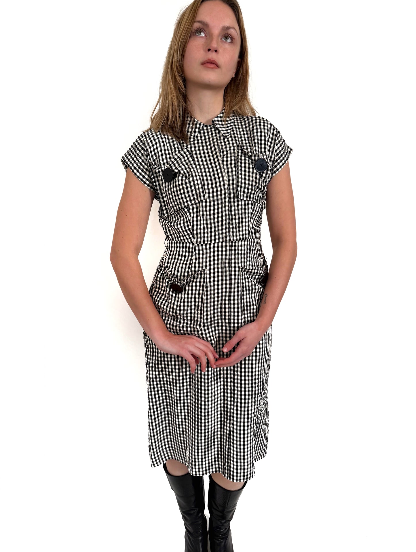 1950s gingham dress