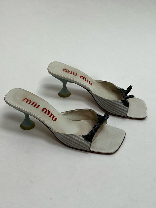 Miu Miu gingham bow heel