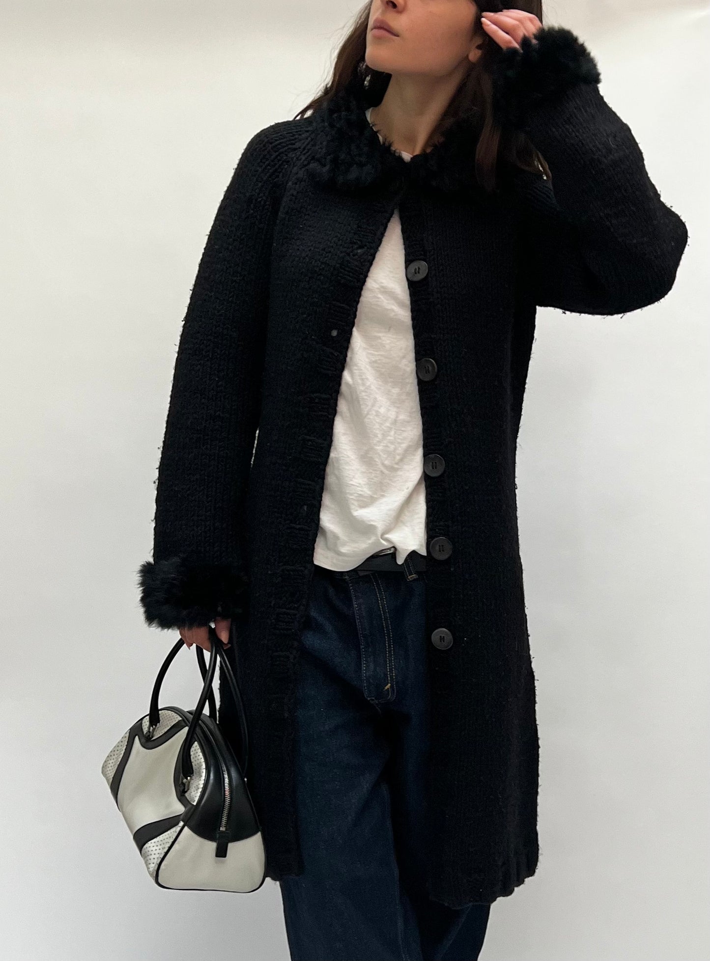 Philosophy di Alberta Ferretti knit wool coat