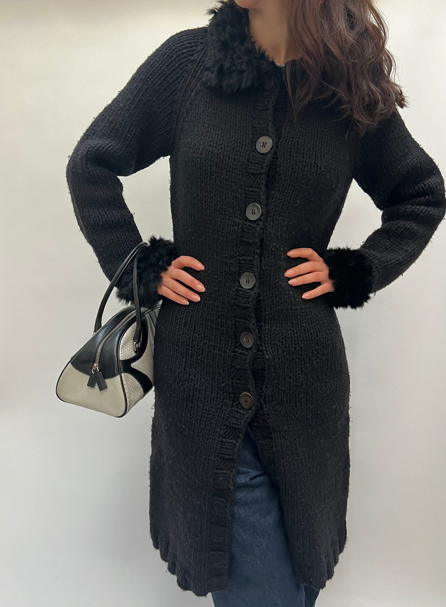 Philosophy di Alberta Ferretti knit wool coat