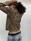 Anna Molinari leopard denim jacket