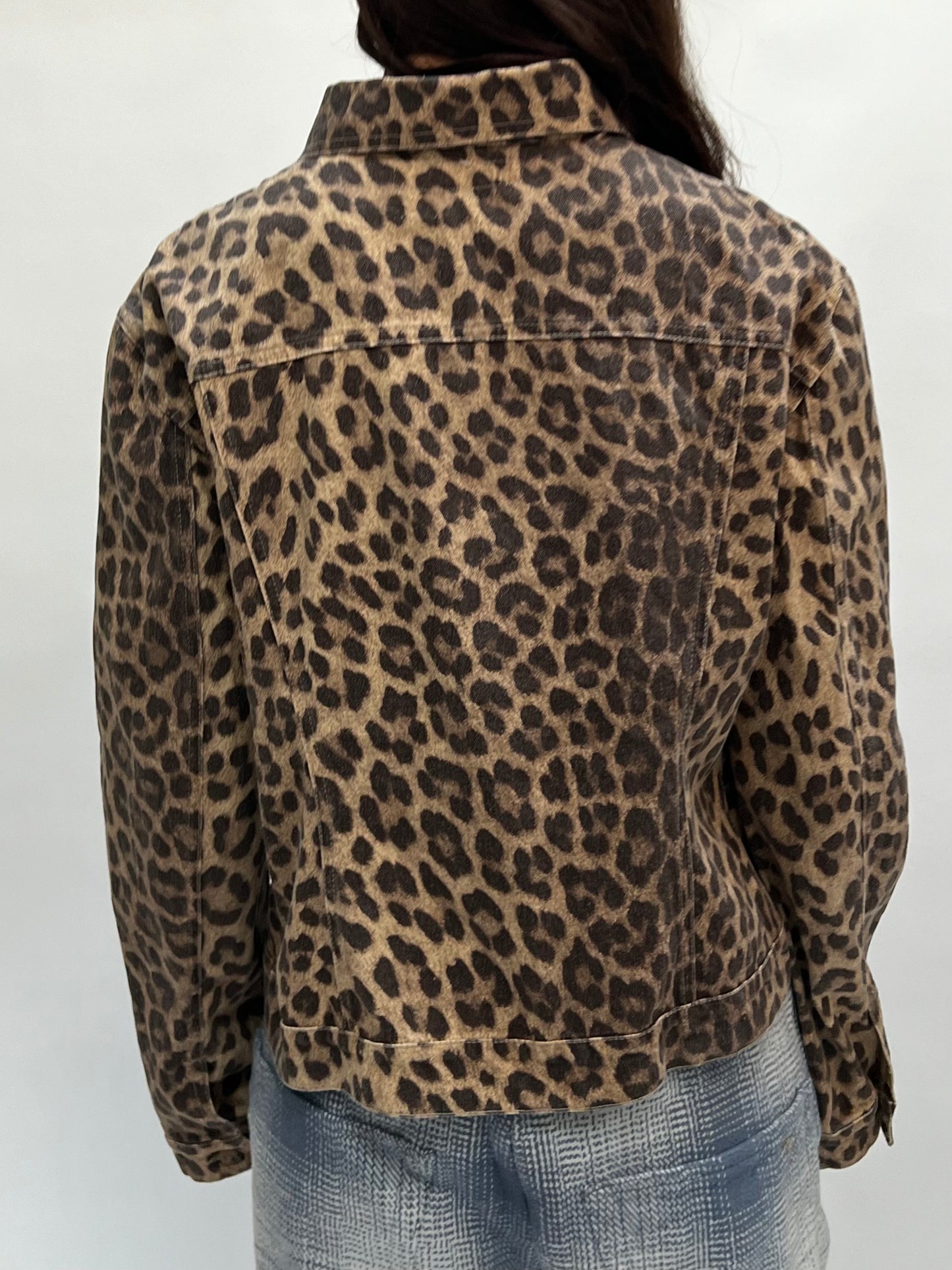 Anna Molinari leopard denim jacket