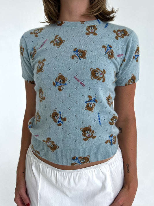 Hysteric Glamour FUCK OFF knit top