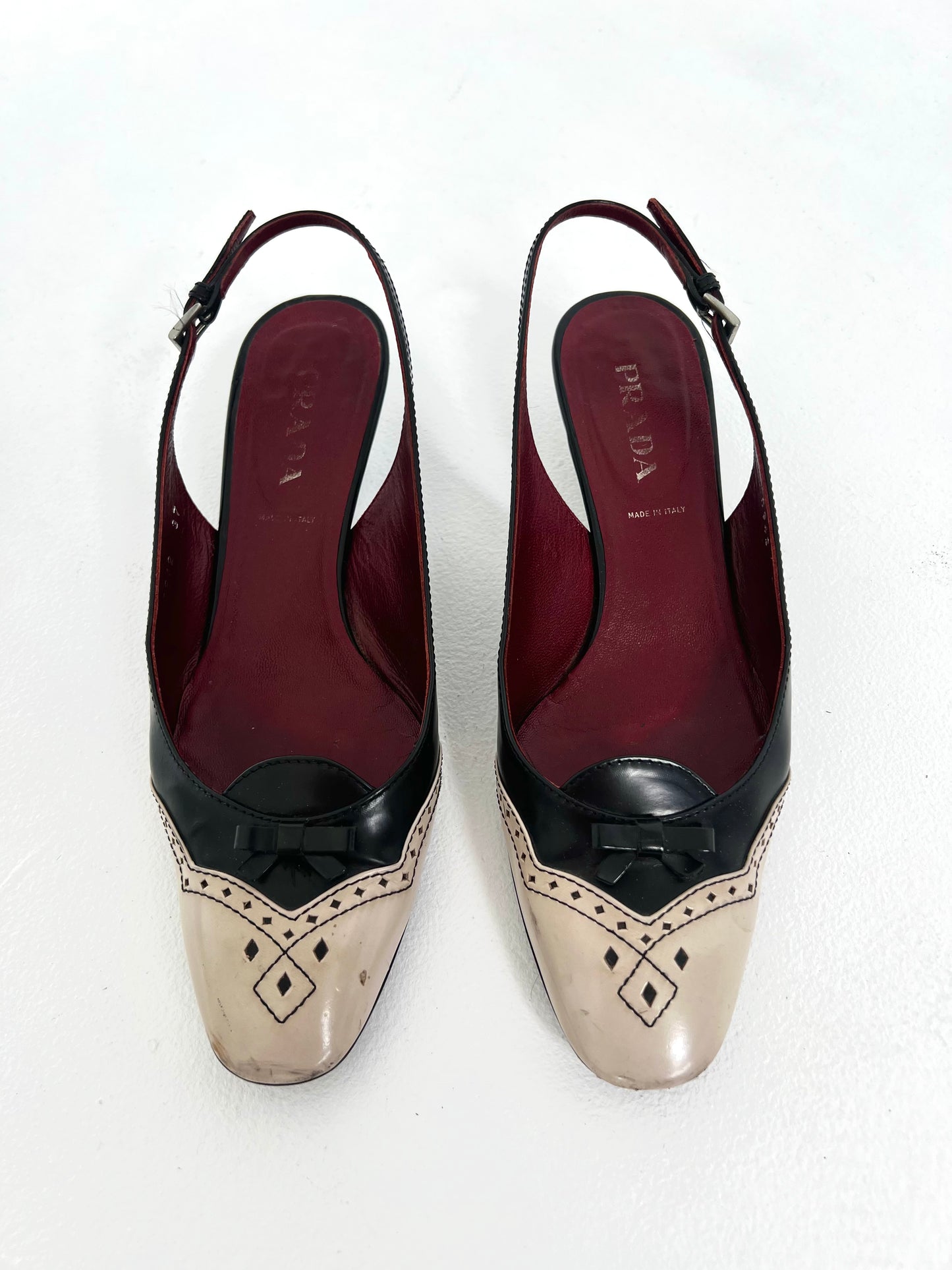 Prada slingblack kitten heel