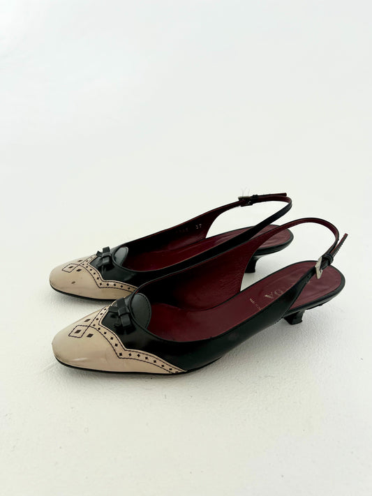 Prada slingblack kitten heel