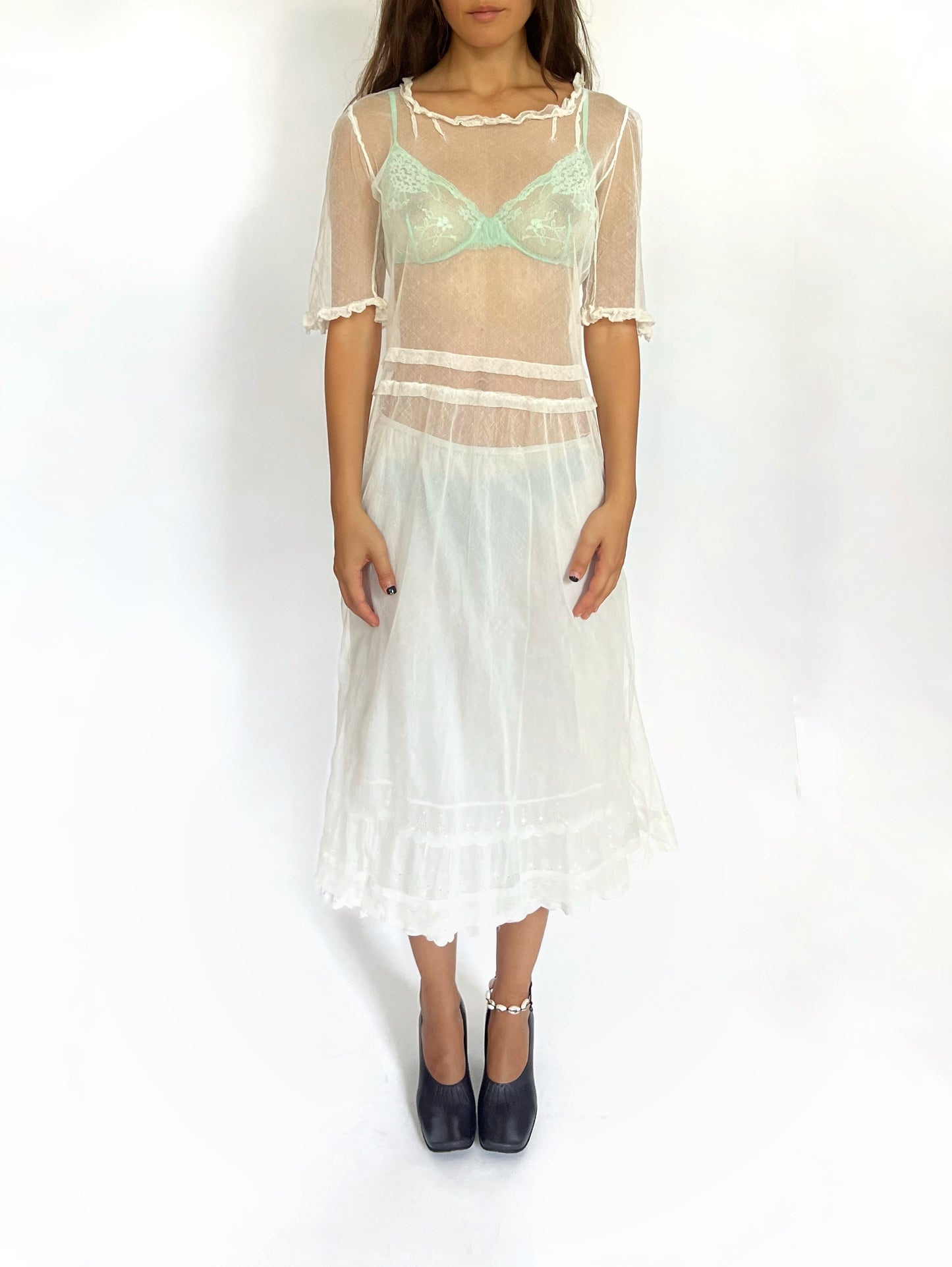 Antique 1930s net dress