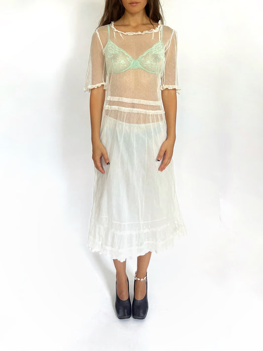 Antique 1930s net dress