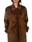 Reversible leopard spring/rain coat