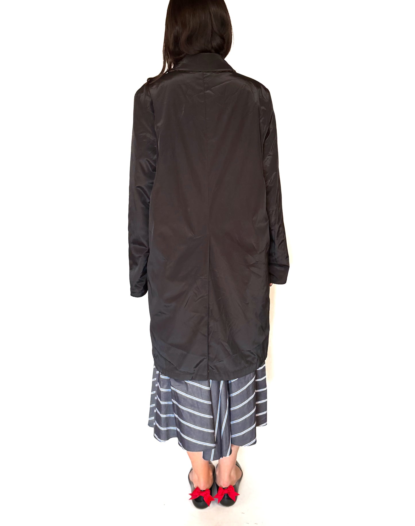 Reversible leopard spring/rain coat