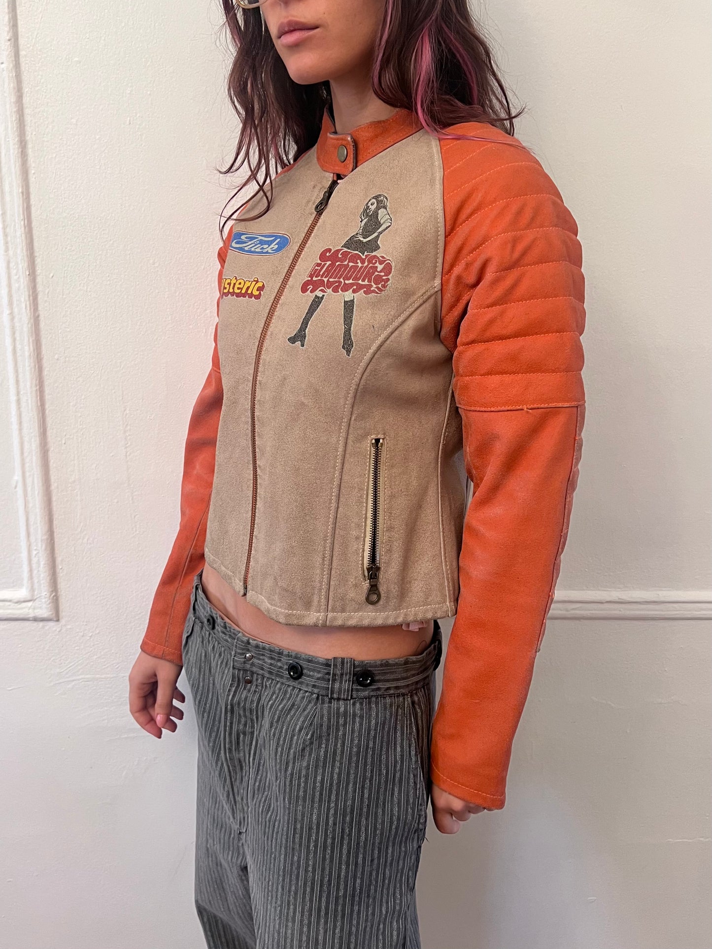 Hysteric Glamour leather moto jacket