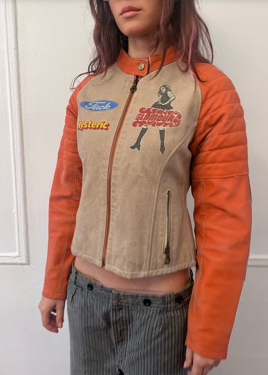 Hysteric Glamour leather moto jacket