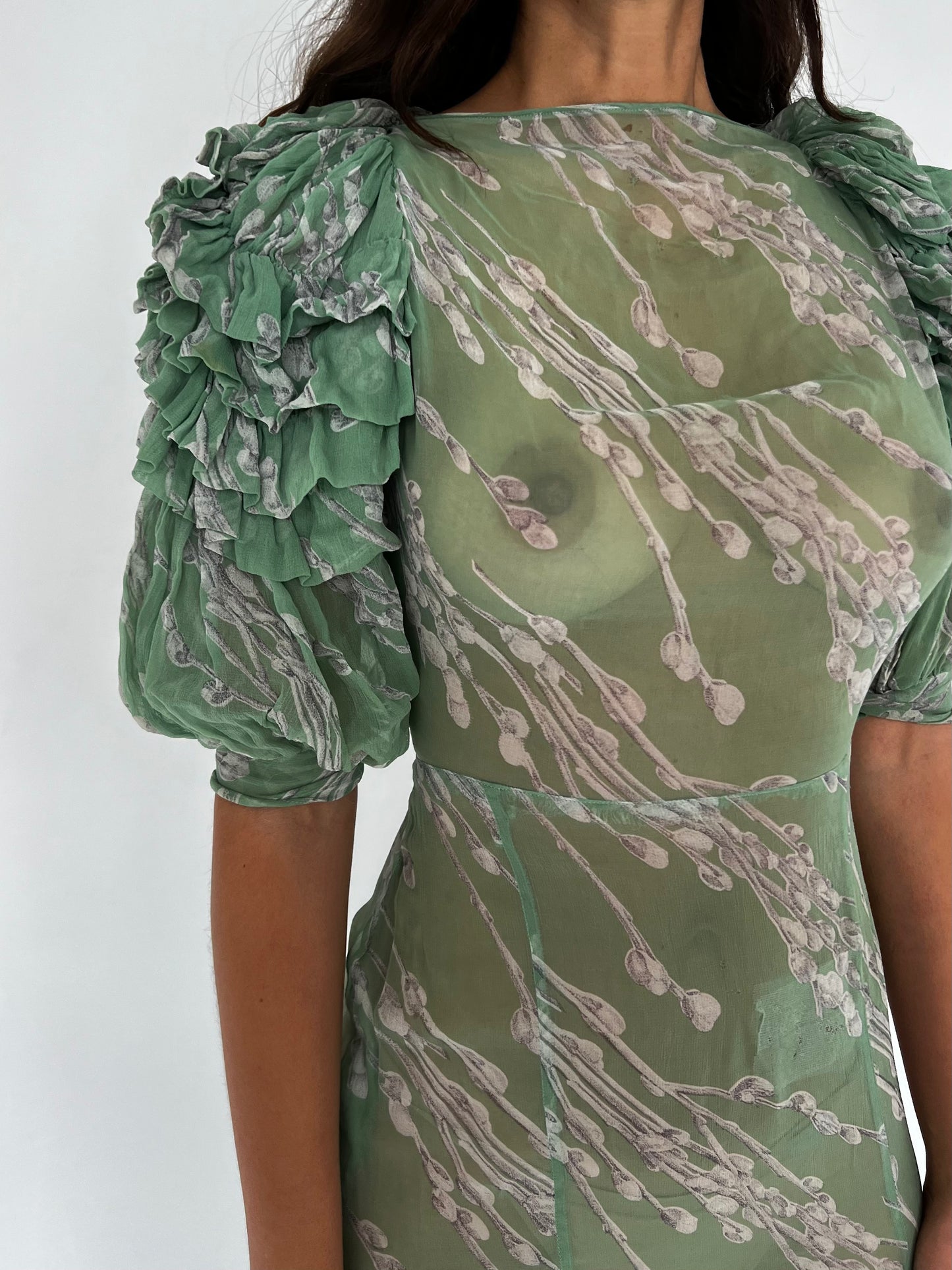 1930s antique silk dress