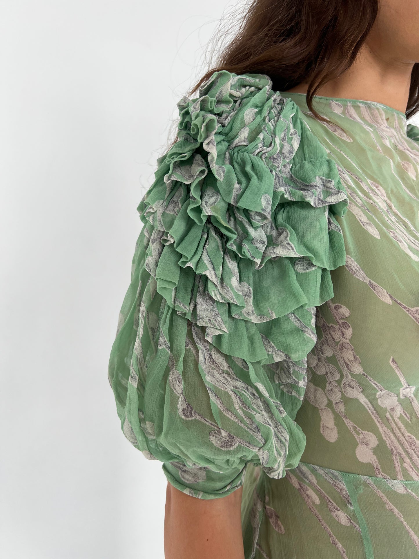 1930s antique silk dress