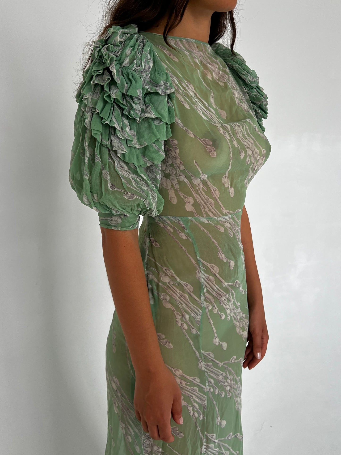 1930s antique silk dress