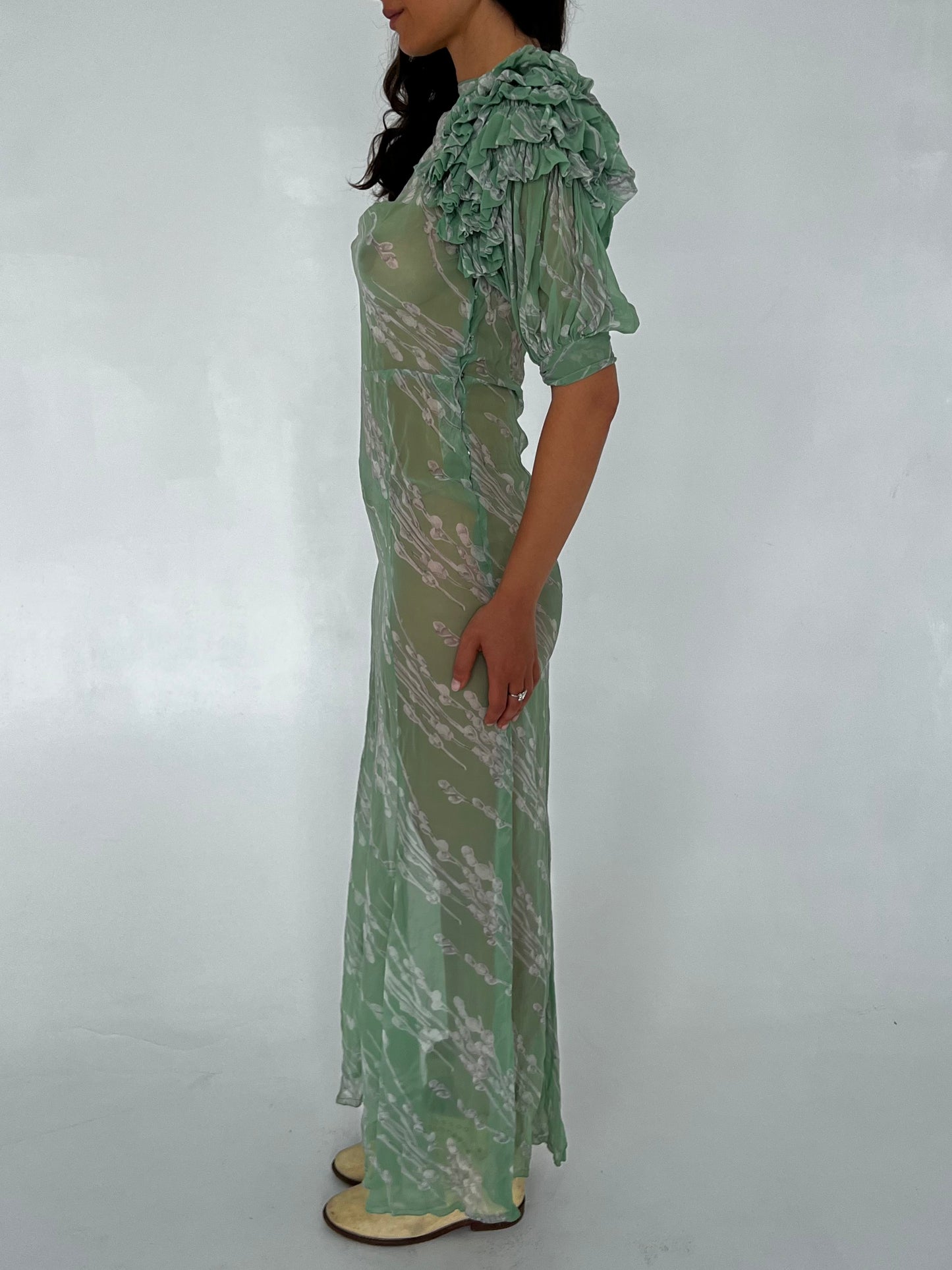 1930s antique silk dress