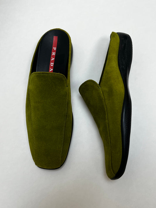 Prada suede mules
