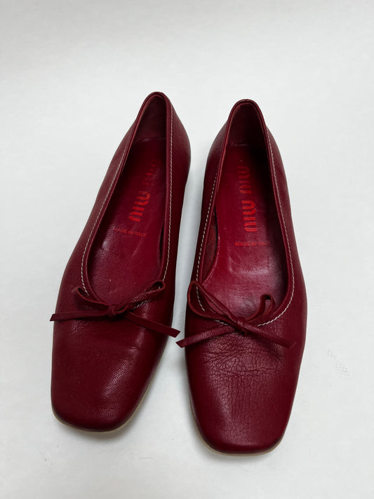 Miu Miu red ballet flat