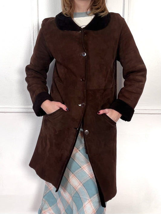 Agnes B sheepskin coat