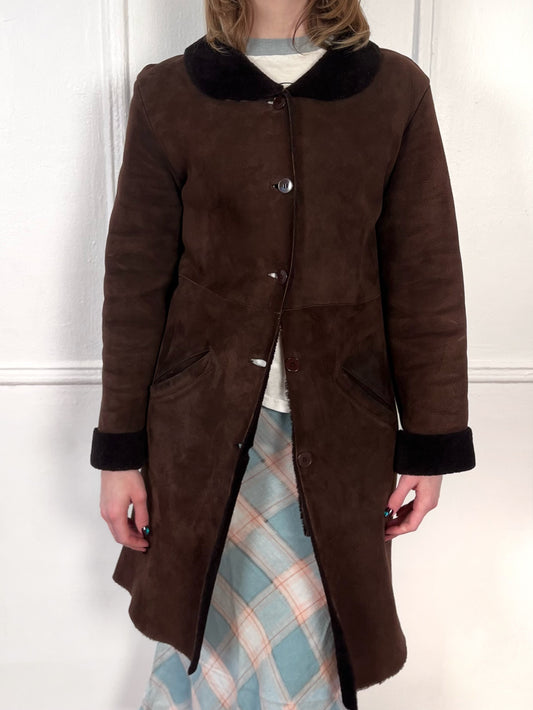 Agnes B sheepskin coat