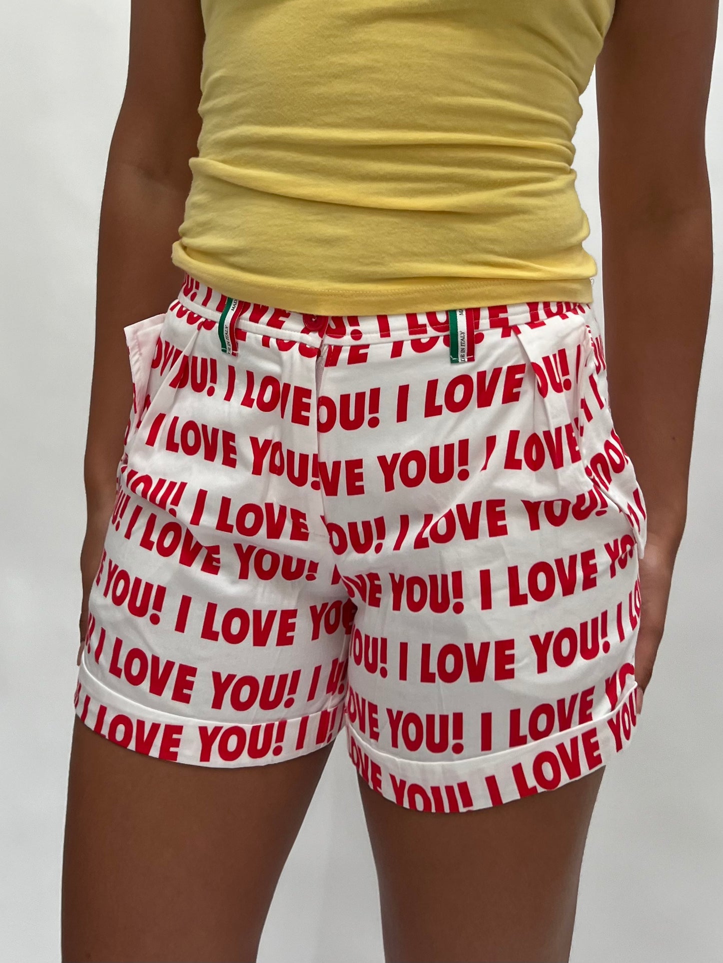 Blumarine Anna Molinari SS 2000 "I LOVE YOU!" shorts