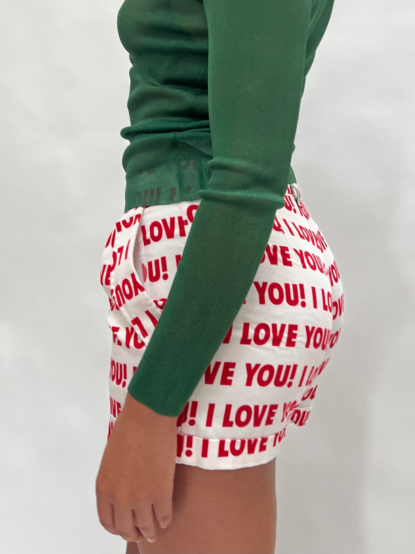 Blumarine Anna Molinari SS 2000 "I LOVE YOU!" shorts