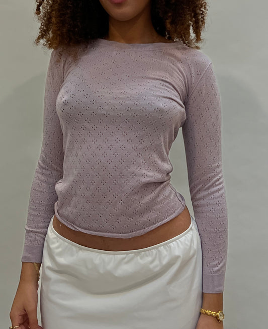 Miu Miu pointelle top