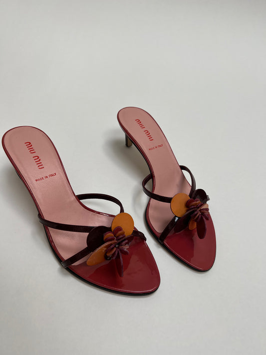 Miu Miu flower heels