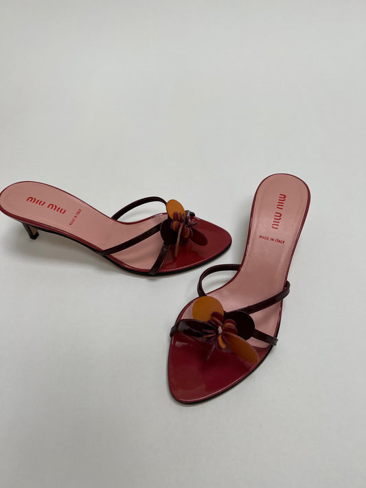 Miu Miu flower heels