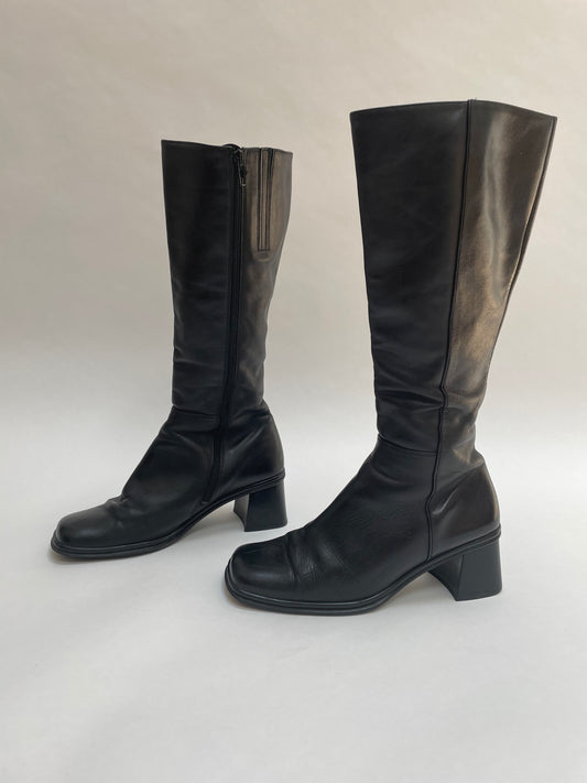 90s leather boots