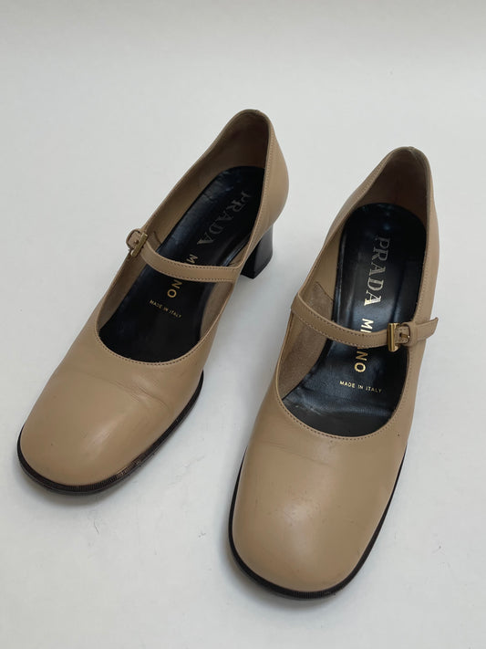 prada ivory mary janes