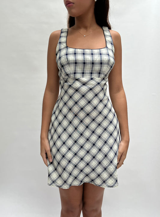 plaid mini dress